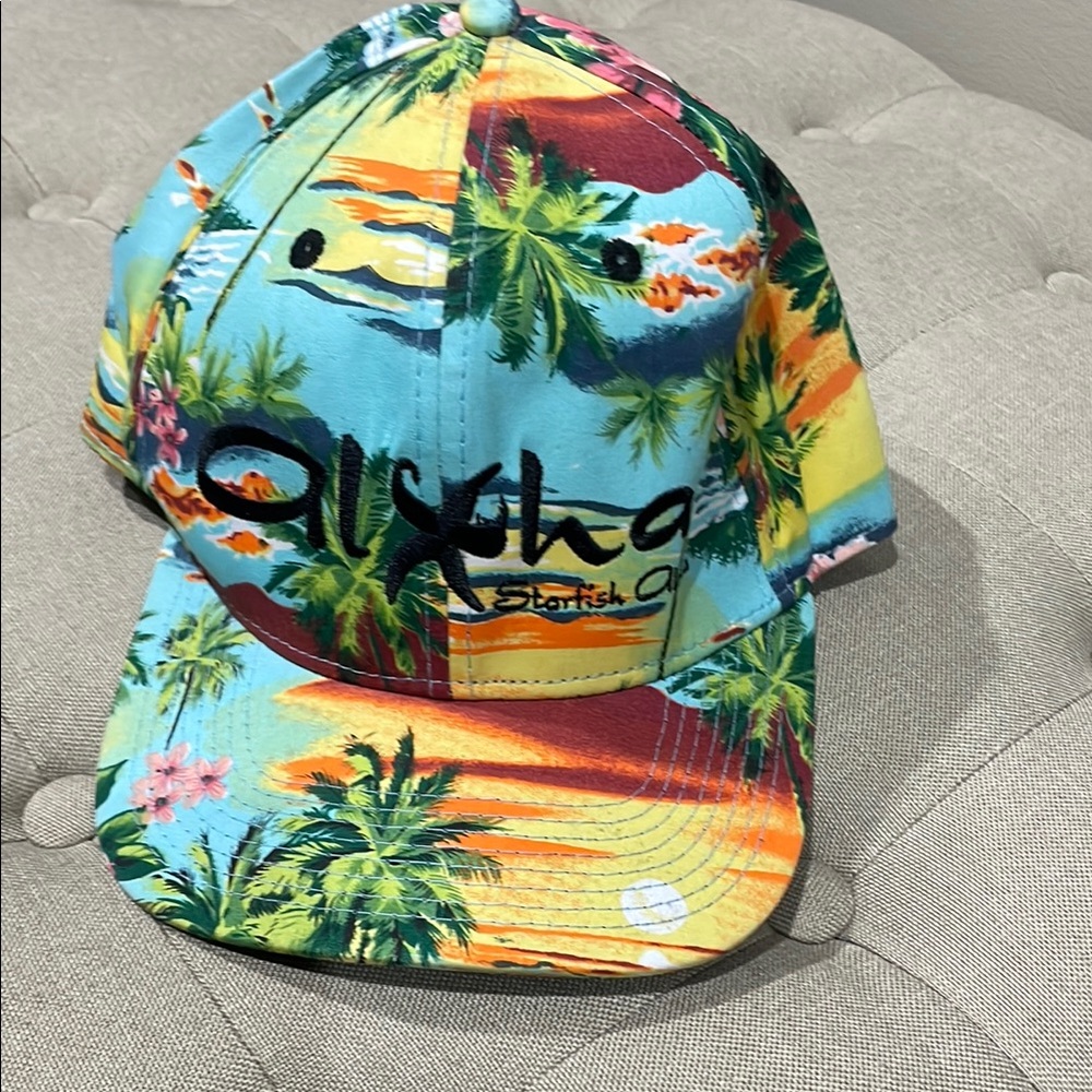 Aloha Tropical Print Trucker Cap Adjustable Strap